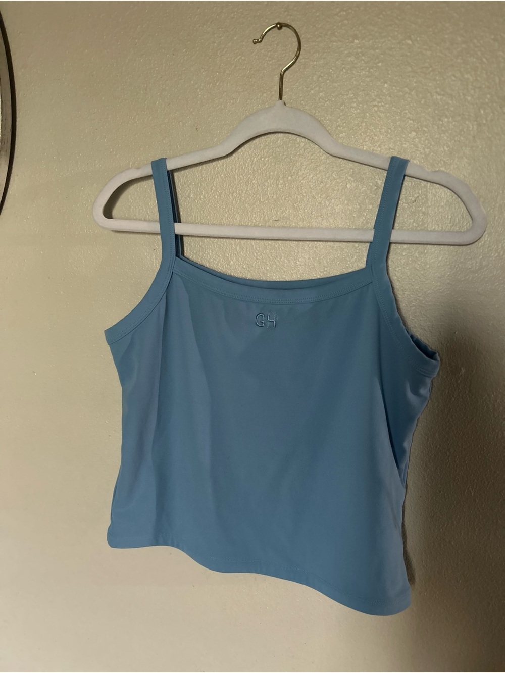 GOLD HINGE Light Blue Strappy Tank Top for Women